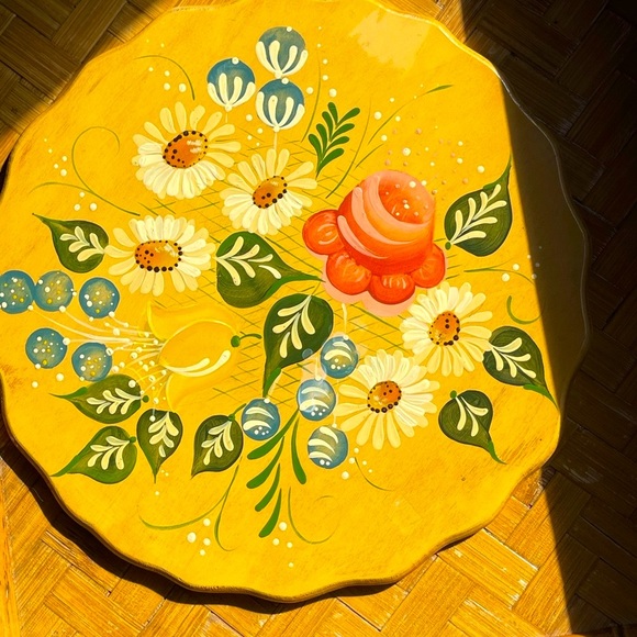 Folk art painted wooden plaque cottage boho hippie - Picture 7 of 11